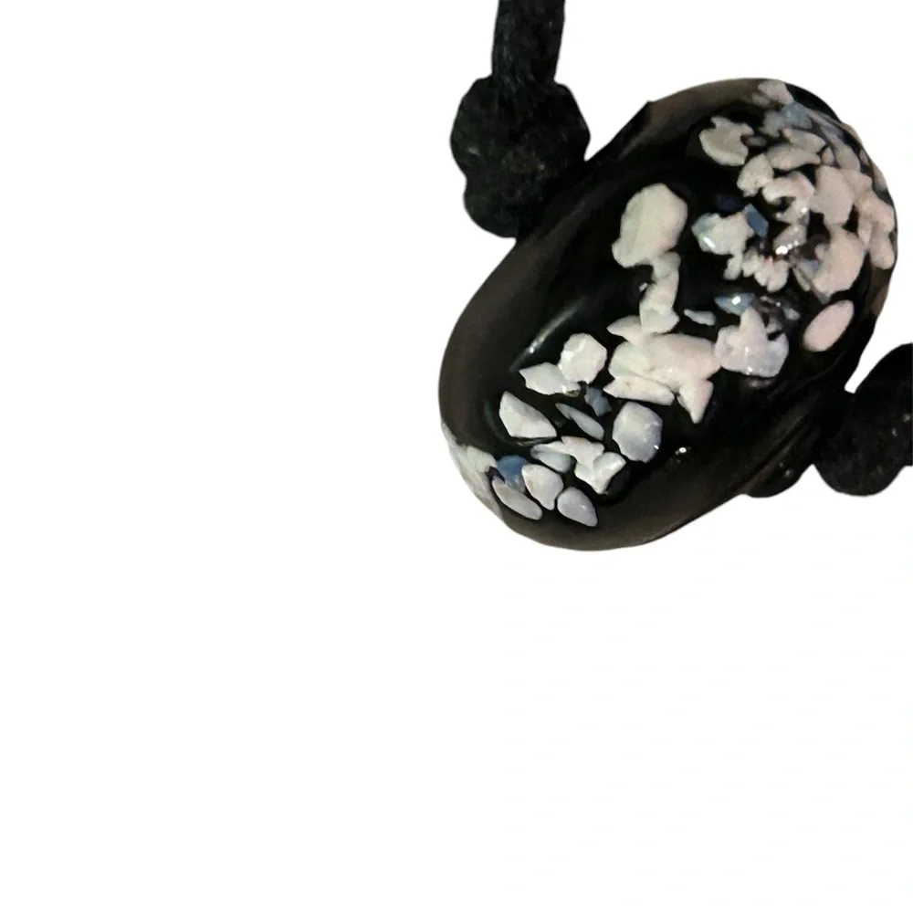UNIQUE BELT : Colorful beads strung on black cord. Beautiful!! NEW without tags!